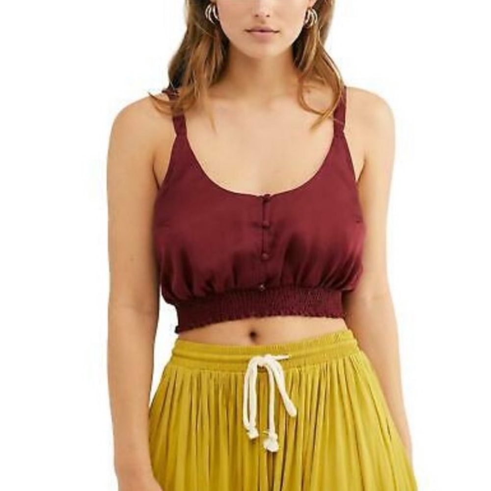 NWT Free People You Honey Brami in Pomegranate M - Picture 2 of 11